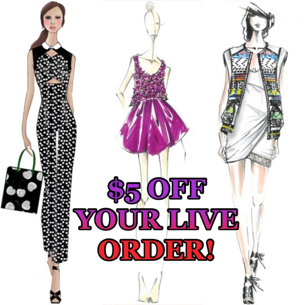 LIVE SHOW Giveaway! $5 off your Order During Live!